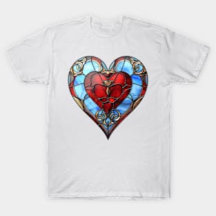 Stained Glass Heart #10 T-Shirt